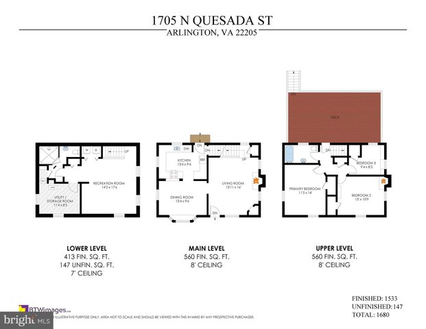 $1,015,000 | 1705 North Quesada Street, Arlington, VA 22205