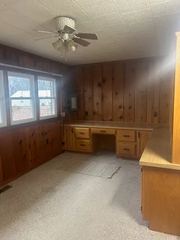 a view of hallway with shower