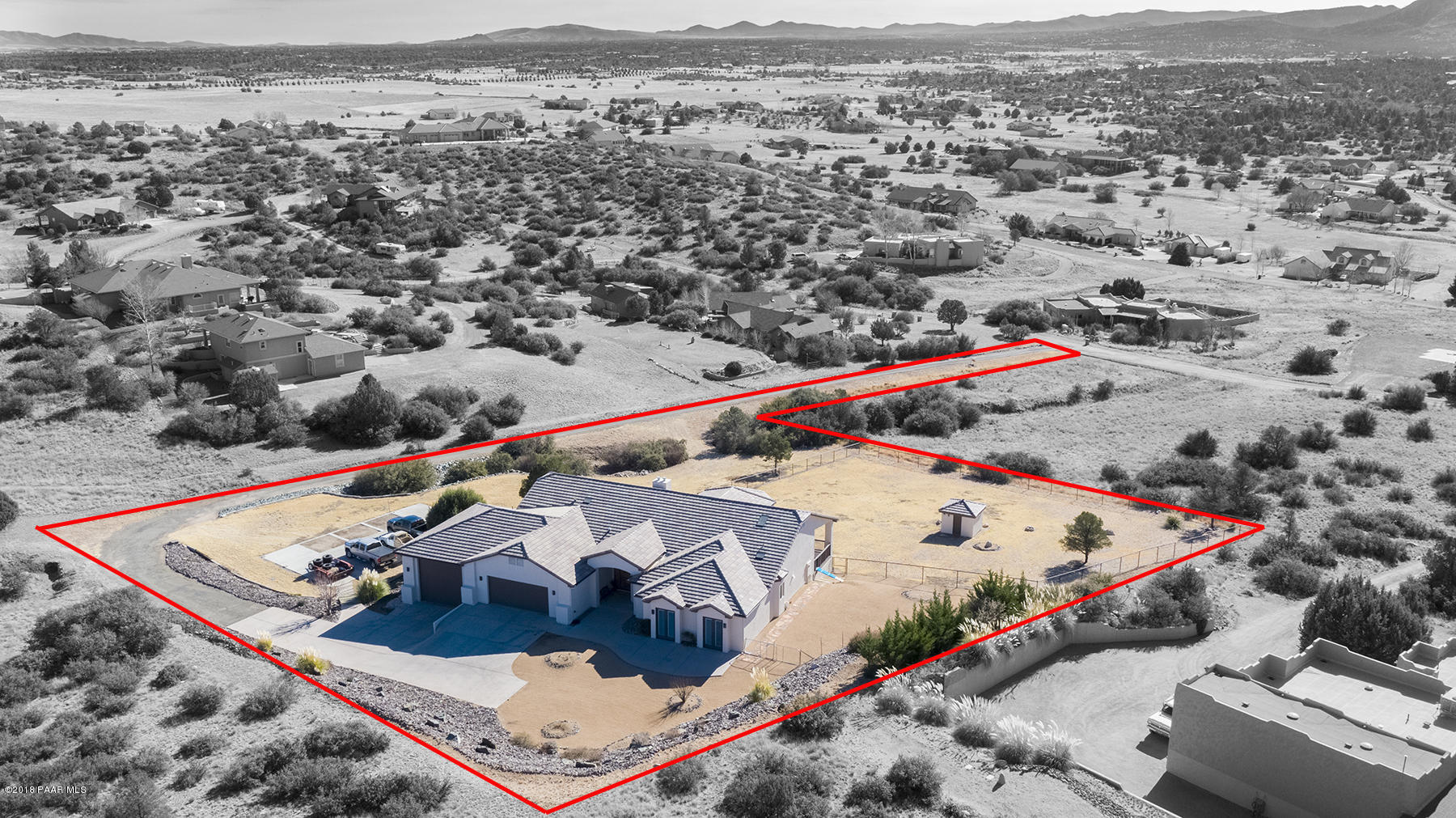 4800 West Mint Creek Road Prescott, AZ 86305 - Photo 52 of 62 an aerial view of a house