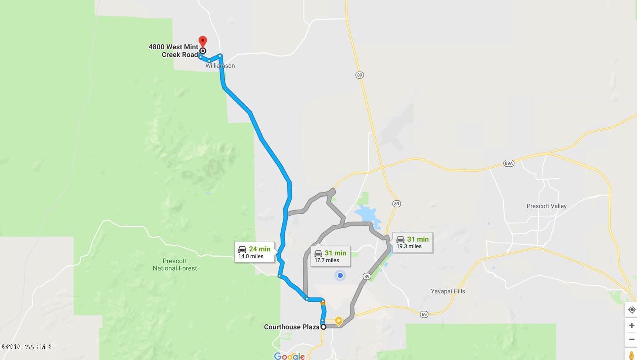 4800 West Mint Creek Road Prescott, AZ 86305 - Photo 62 of 62 105 GIS Map