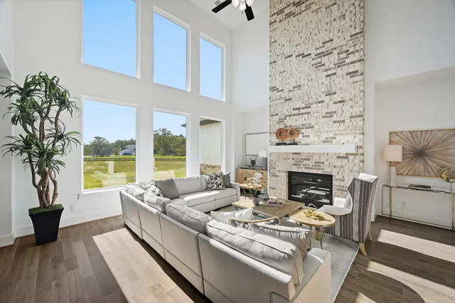 a view of an empty room and wooden floor