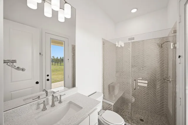 a view of bathroom with shower