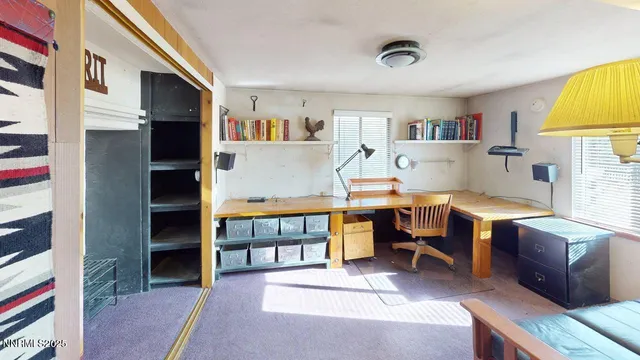 a view of a balcony with wooden floor