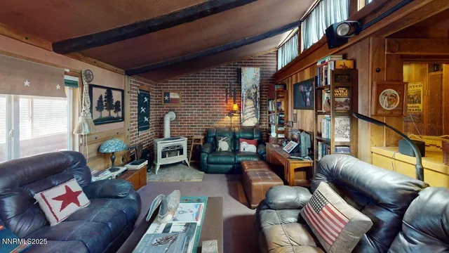 a living room with furniture and a couch