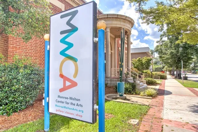 a front view of a building with street view