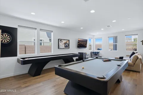 a large kitchen with lots of counter space