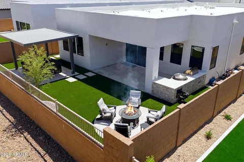 a view of a house with a patio