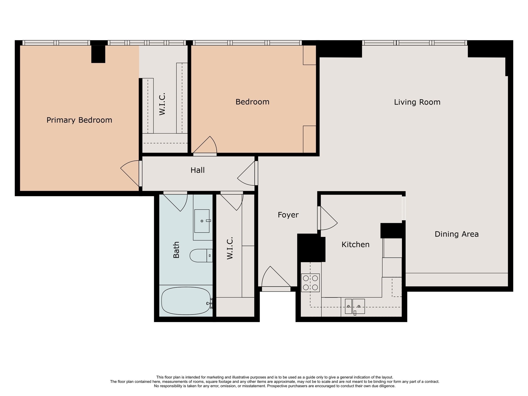 2701 Westheimer Road, Unit 9E Houston, TX 77098 - Photo 31 of 31 9E Apartment Floor Plan