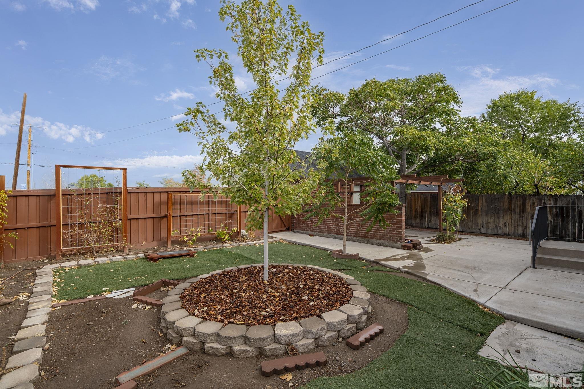701 Stewart Street Reno, NV 89502 - Photo 28 of 40 a view of a backyard with a tree