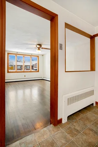 a view of a livingroom with furniture and window