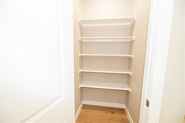 a view of an empty walk in a window