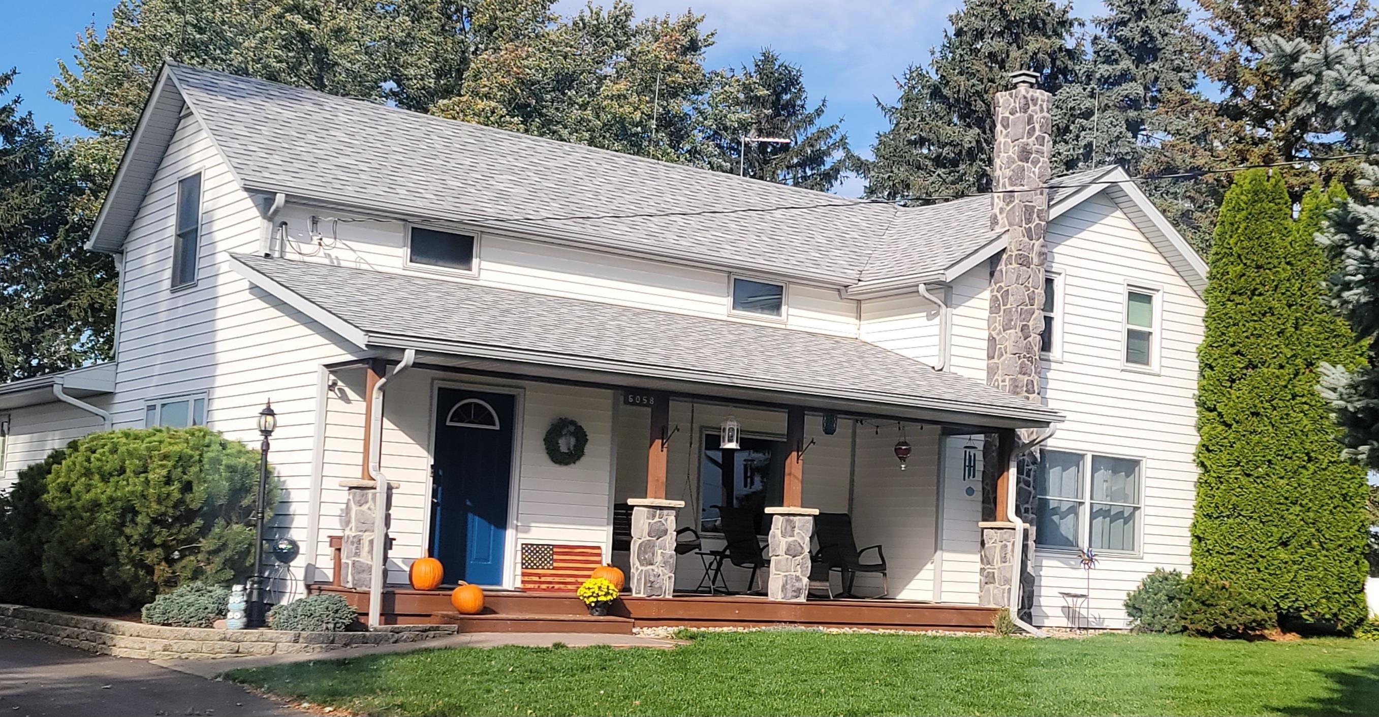 a view of a house with patio