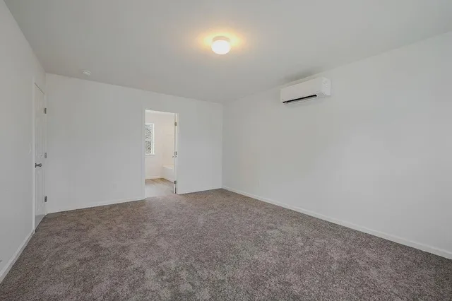 an empty room with an entryway