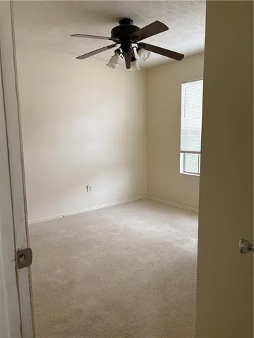 an empty room with closet
