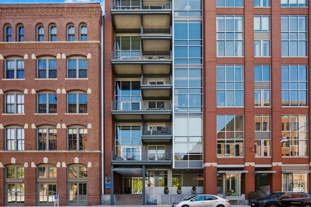 a front view of a building