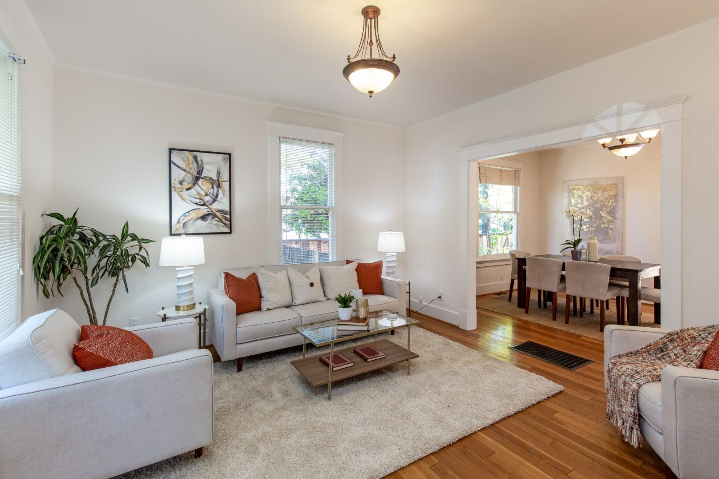 417 Mountain View Avenue Mountain View, CA 94041 - Photo 3 of 22 a living room with furniture and a potted plant