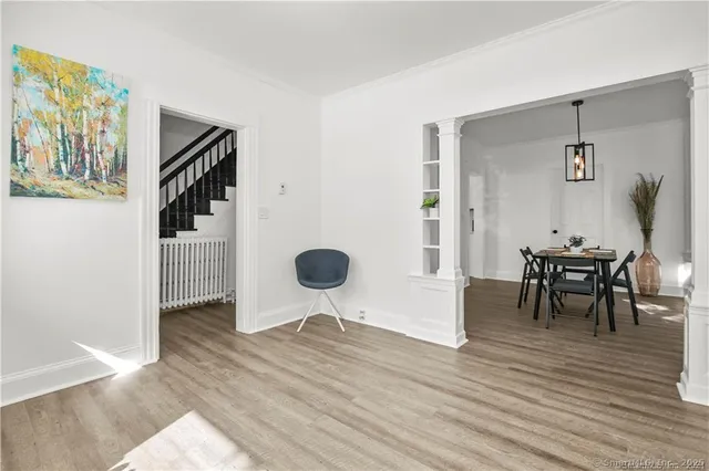 a view interior of the house and wooden floor