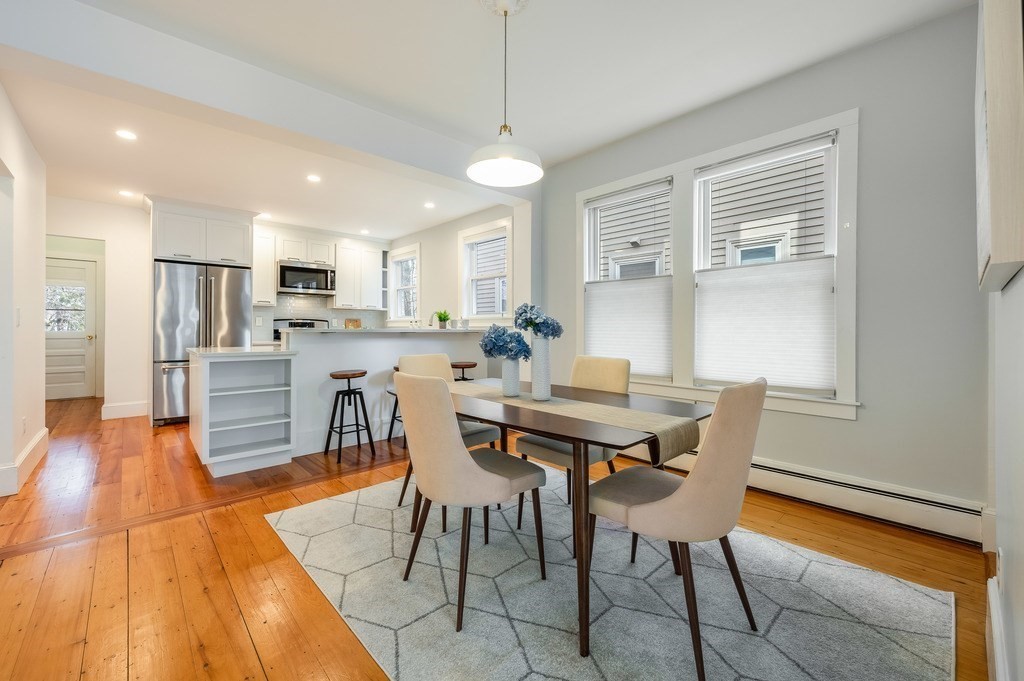 44 Roberts Road, Unit 2 Cambridge, MA 02138 - Photo 8 of 36 a view of a dining room with furniture and wooden floor