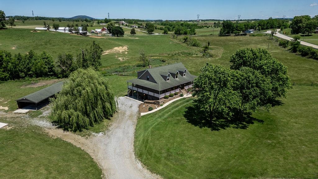 1476 Guthrie Road Staunton, VA 24401 - Photo 67 of 73 an aerial view of a house with a yard and lake view
