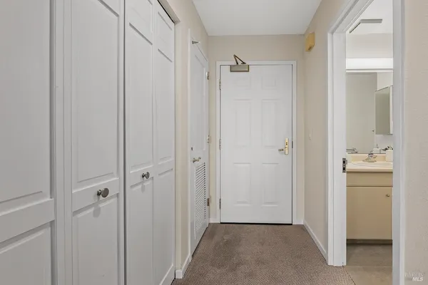 a view of a bathroom with a shower