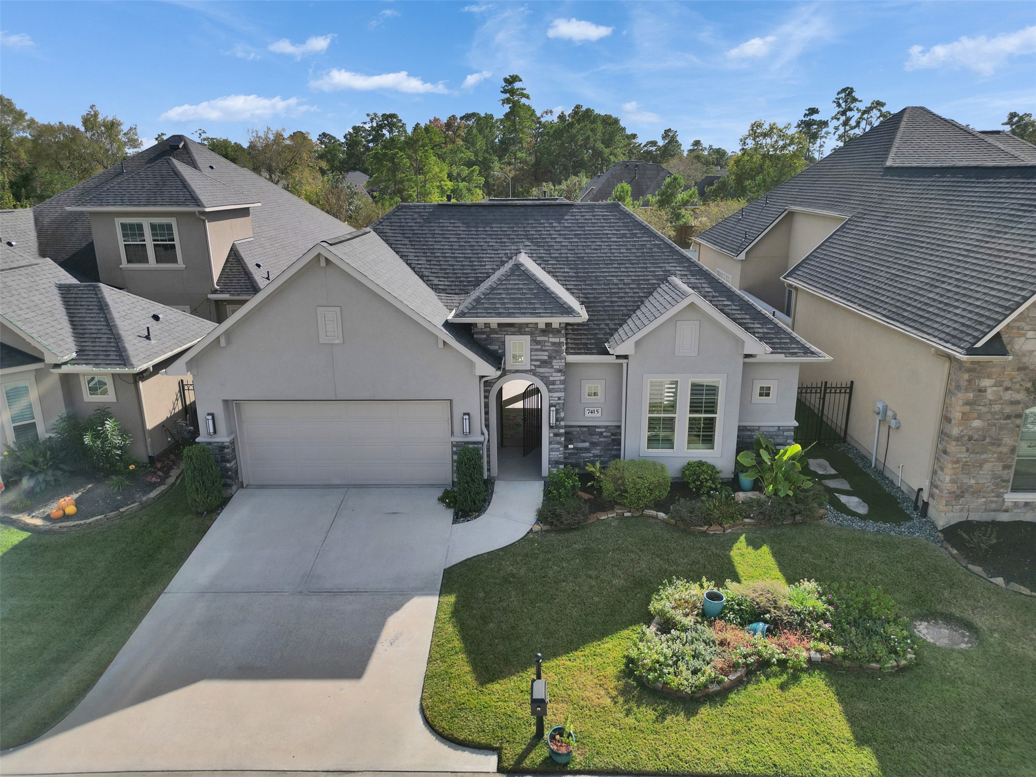 7415 Nantucket Point Lane Spring, TX 77389 - Photo 1 of 49 a aerial view of a house with a yard
