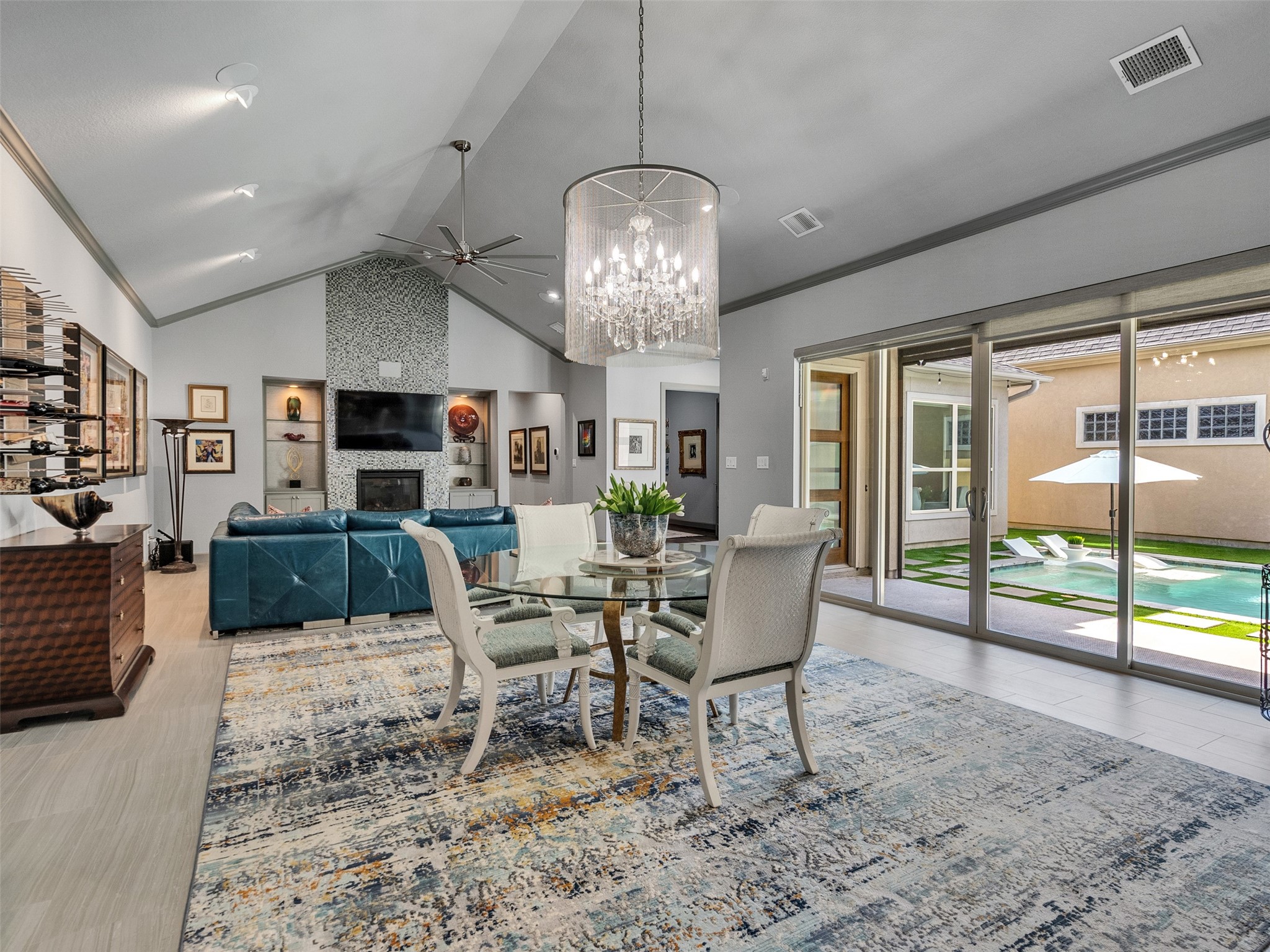 7415 Nantucket Point Lane Spring, TX 77389 - Photo 49 of 49 a view of a dining room with furniture a chandelier and window