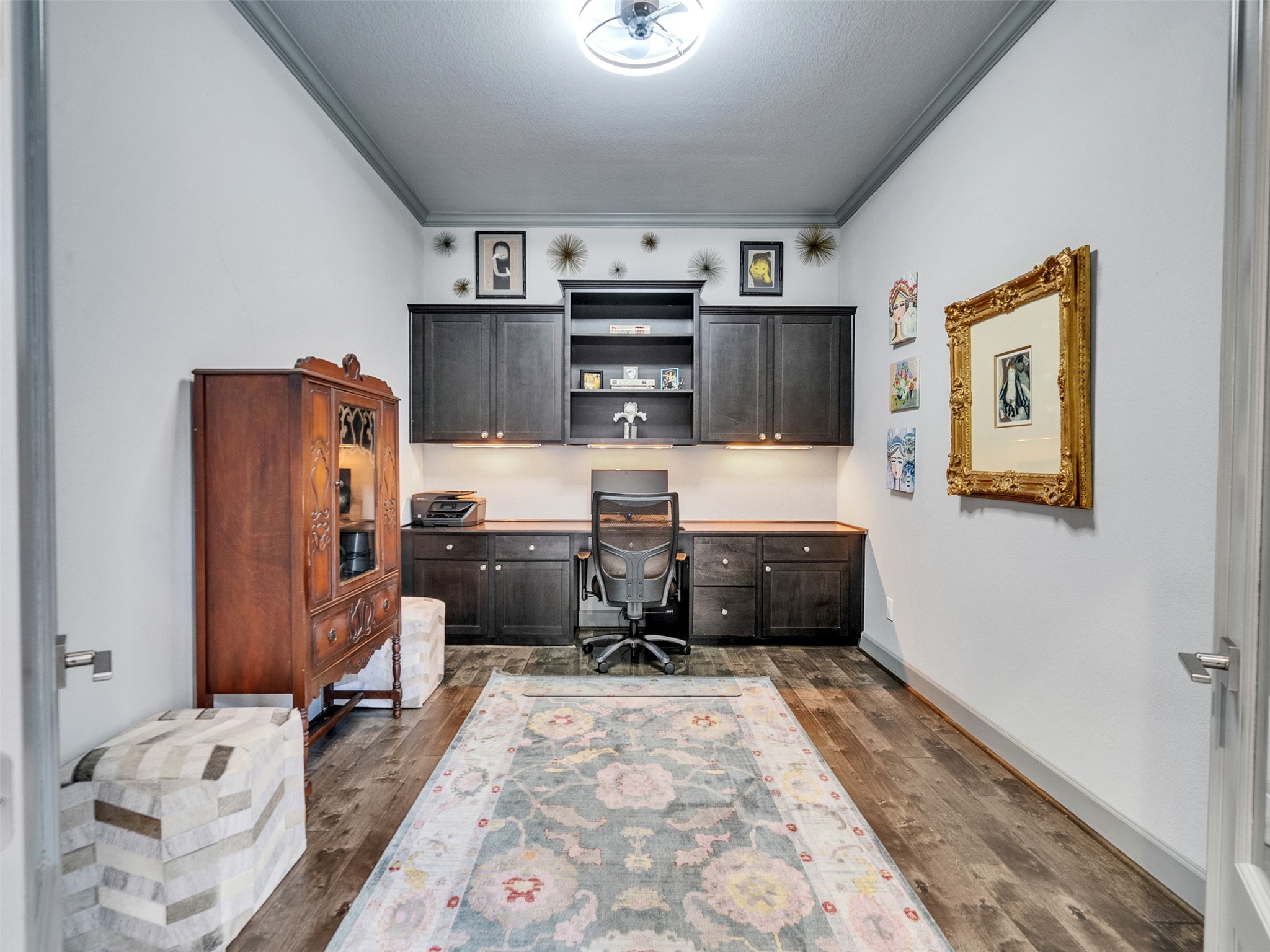 7415 Nantucket Point Lane Spring, TX 77389 - Photo 27 of 49 a living room with stainless steel appliances furniture a rug and a view of kitchen