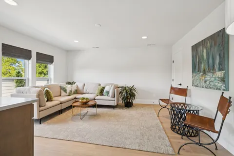 an aerial view of multiple houses