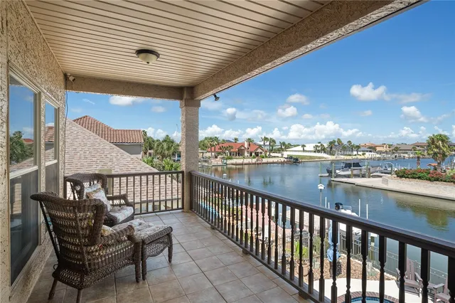a view of a city from a balcony