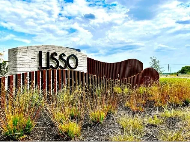 an aerial view of a house with a garden and lake view