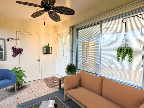 a view of a porch