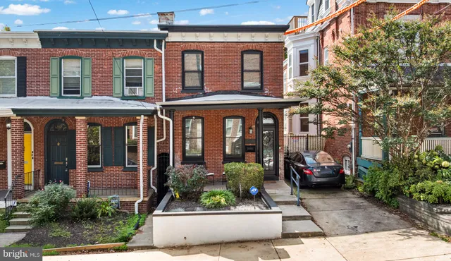 a front view of a building