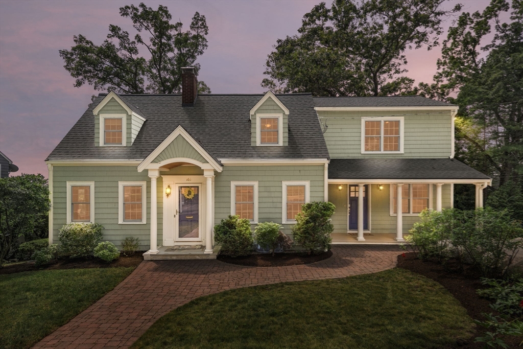 166 Hillcrest Road Needham, MA 02492 - Photo 35 of 36 a front view of a house with a yard and trees