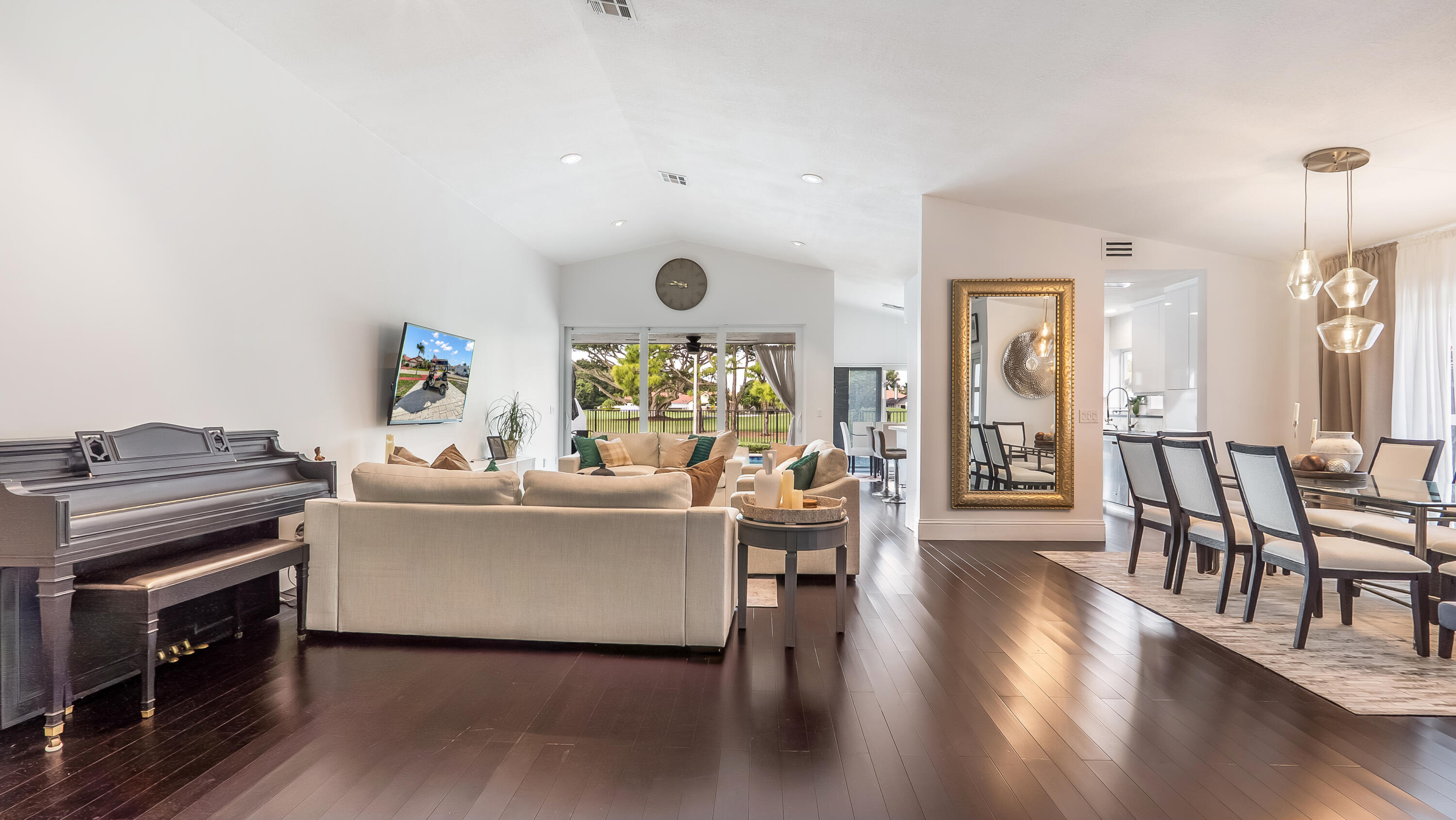 10208 Sunset Bend Drive Boca Raton, FL 33428 - Photo 6 of 40 a living room with furniture and a fireplace