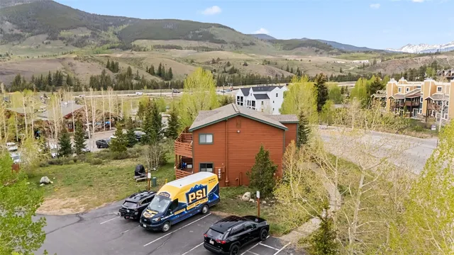 a view of a swimming pool with mountain view