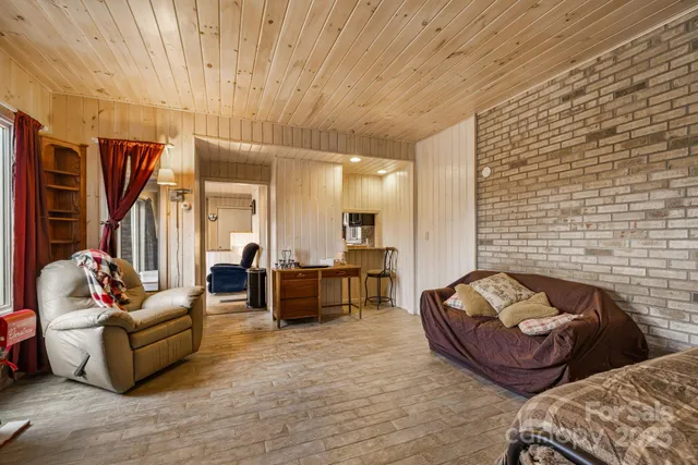 a living room with furniture and a couch