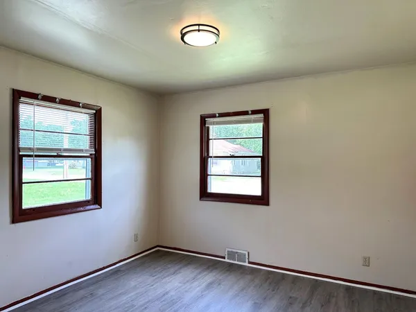 an empty room with a window