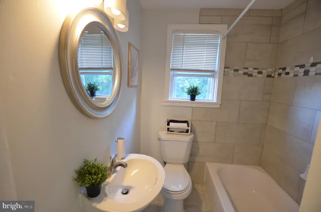 a bathroom with a toilet a sink and a mirror