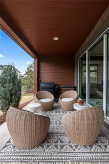 a view of outdoor space with seating area