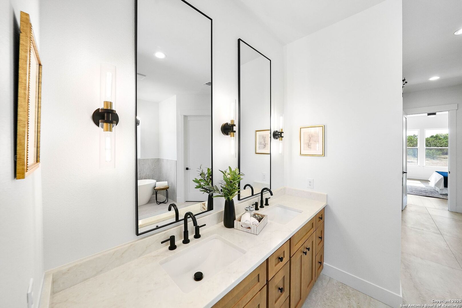 414 Rio Azul Drive Pipe Creek, TX 78063 - Photo 28 of 51 a bathroom with a sink and a mirror