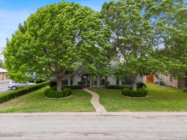 a view of a house with a yard and plants