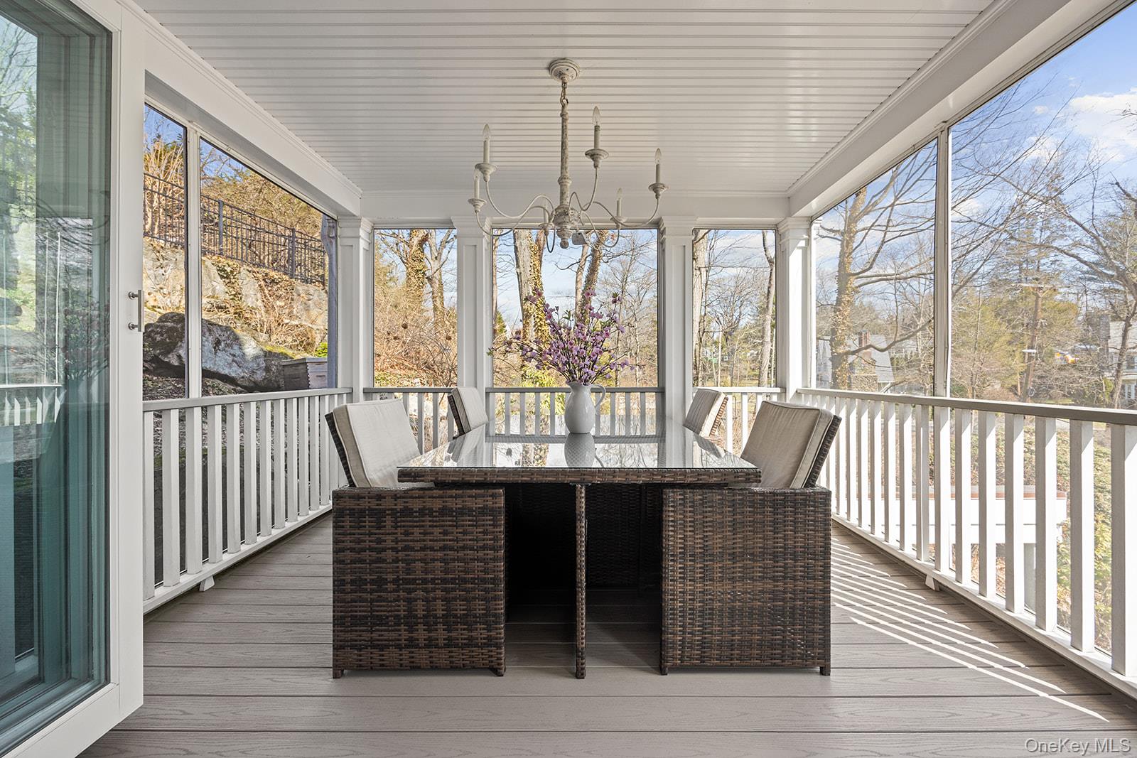 147 Valley Stream Road East Larchmont, NY 10538 - Photo 5 of 37 a view of a dining room with furniture wooden floor and chandelier