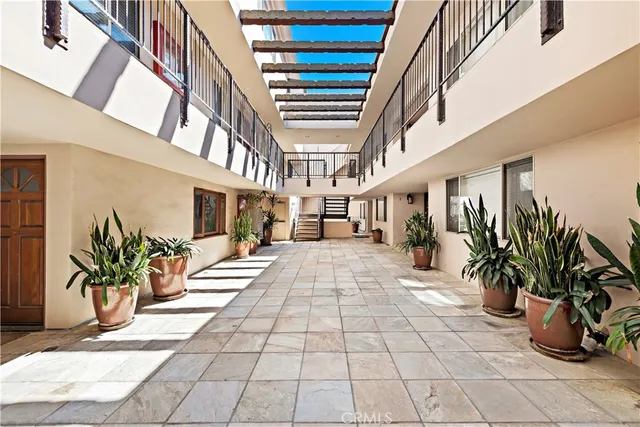 a view of a building with many windows