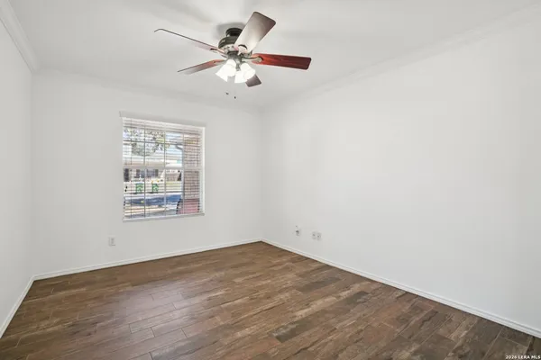 an empty room with a window