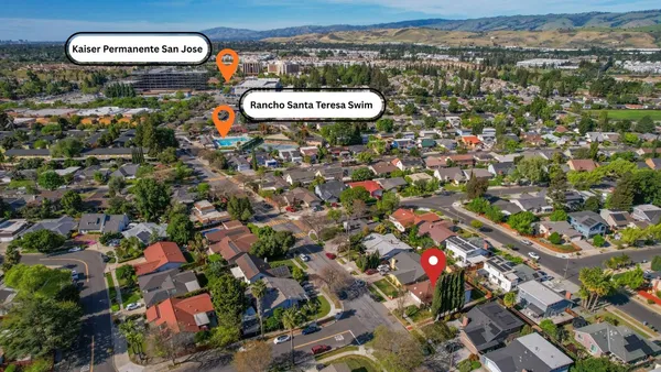 an aerial view of a city