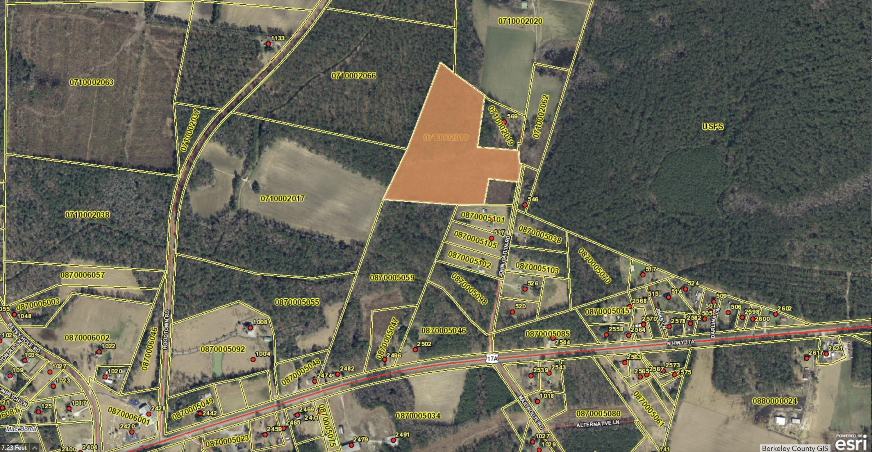 0 John Gatlin Road Bonneau, SC 29431 - Photo 5 of 5 14.77 ac by esri