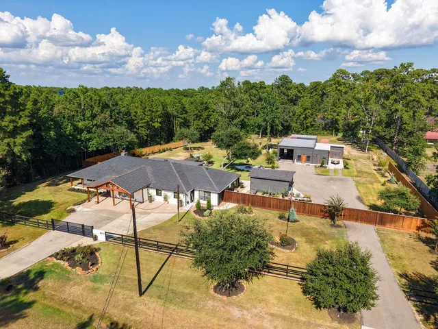 a house view with a garden space