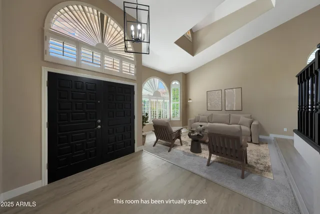 a kitchen with sink stove and refrigerator