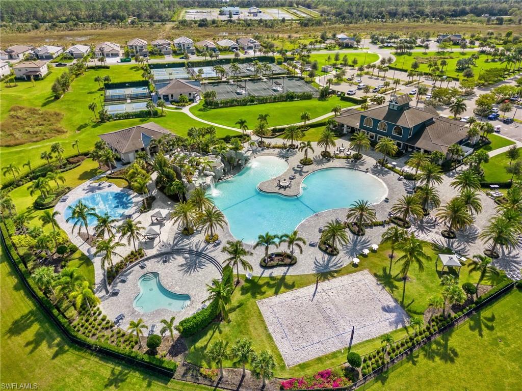 19802 Bittersweet Lane Estero, FL 33928 - Photo 42 of 50 an aerial view of a swimming pool with outdoor seating
