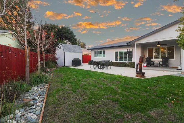 a house view with a garden space